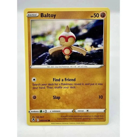 Pokemon Other - Baltoy 093/195‎ SWSH: Silver Tempest Non-Holo Pokémon TCG Mint Unplayed